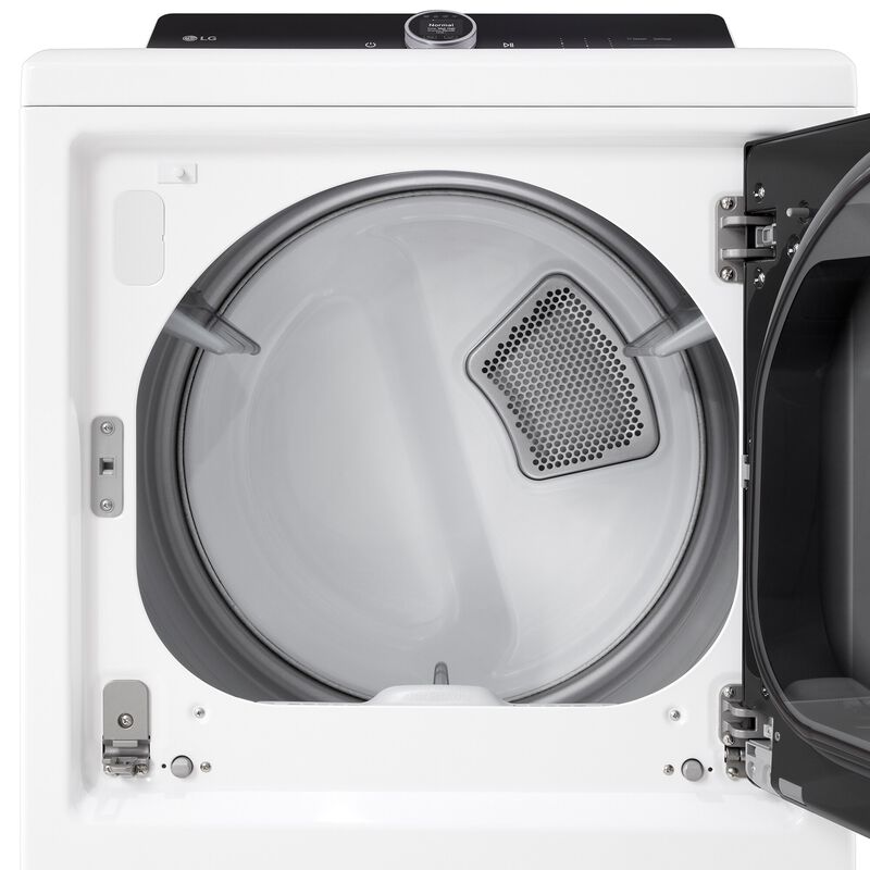 LG 27 in. 7.3 cu. ft. Smart Gas Dryer with EasyLoad Door, AI Sensor Dry, TurboSteam Technology, Sanitize & Steam Cycle - Alpine White, Alpine White, hires