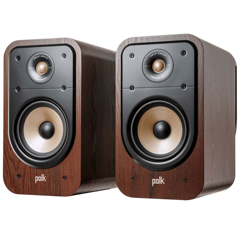 Polk Signature Elite ES20 High-Quality Bookshelf Speakers (Pair) - Brown, Brown, hires