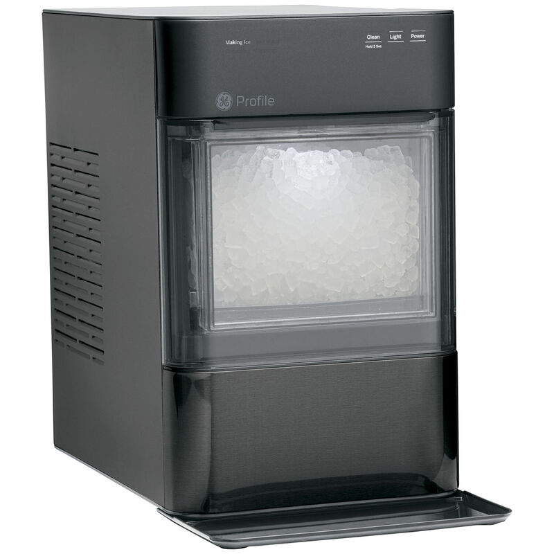 GE Profile 11 in. Countertop Smart Ice Maker with 3 Lbs. Ice Storage Capacity & Digital Control - Black Stainless, , hires