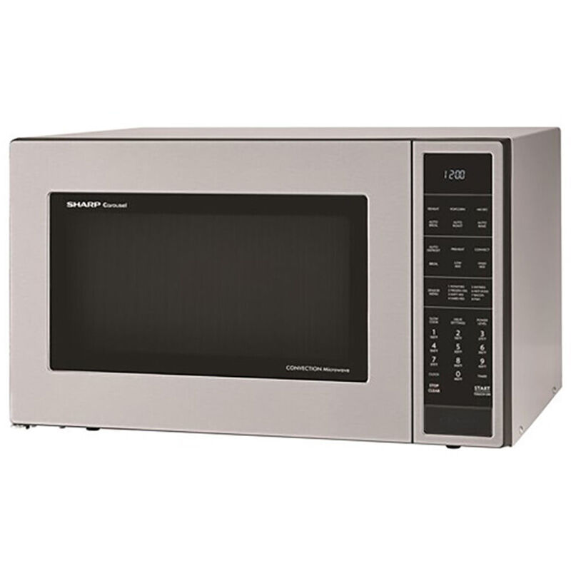 Sharp 25 in. 1.5 cu.ft Countertop Microwave with 10 Power Levels & Sensor Cooking Controls - Stainless Steel, , hires