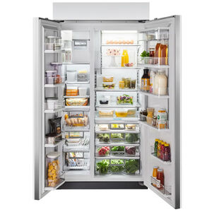 Sub-Zero Classic 42 in. 24.5 cu. ft. Built-In Smart Counter Depth Side-by-Side Refrigerator with Professional Handles, Internal Ice & Water Dispenser - Stainless Steel, , hires