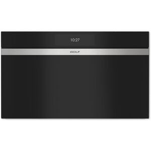 Wolf M Series 30 in. 2.4 cu. ft. Steam Electric Single Wall Oven with Dual Convection - Black - Tubular Handle, , hires