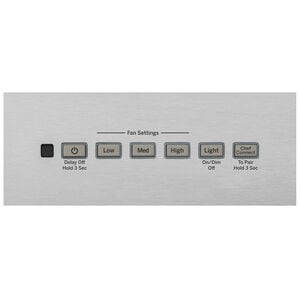 GE 36 in. Convertible Chimney Style Range Hood with 350 CFM, 4 Fan Speeds & 2 LED Lights - Stainless Steel, , hires