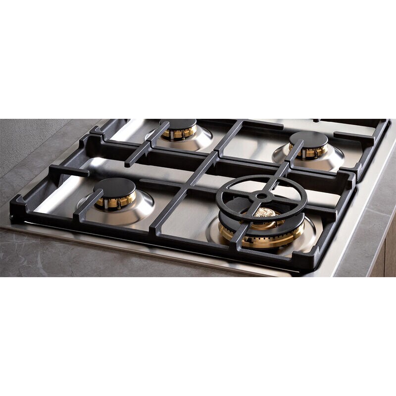 Bertazzoni Master Series 36 in. 6-Burner Natural Gas Cooktop with Simmer Burner & Power Burner - Stainless Steel, , hires