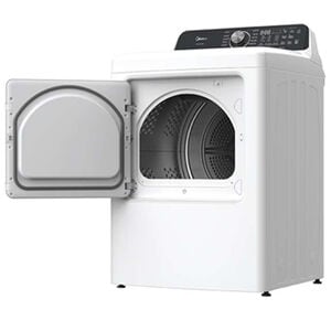 Midea 27 in. 7.0 cu. ft. Smart Electric Dryer with Sensor Dry & Sanitize Cycle - White, White, hires