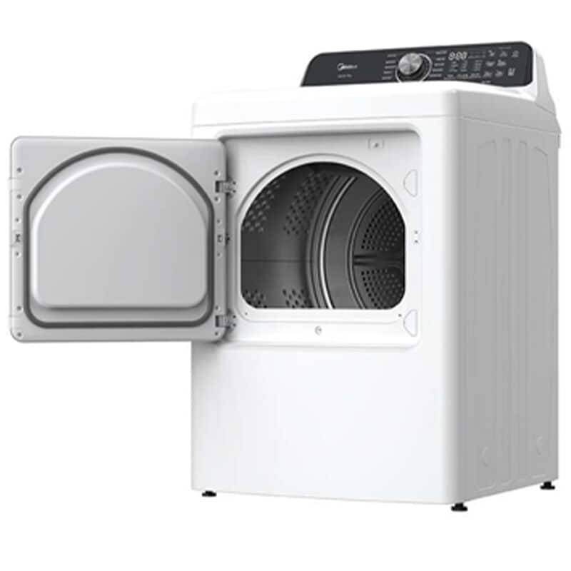 Midea 27 in. 7.0 cu. ft. Smart Electric Dryer with Sensor Dry & Sanitize Cycle - White, White, hires