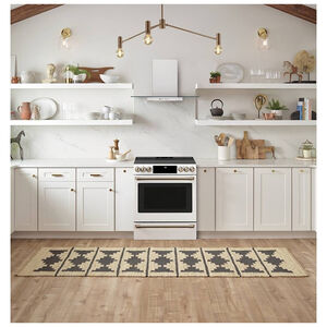 Cafe 30 in. 5.7 cu. ft. Smart Air Fry True European Convection Slide-In Electric Range with Smoothtop Burners - Matte White, Matte White, hires