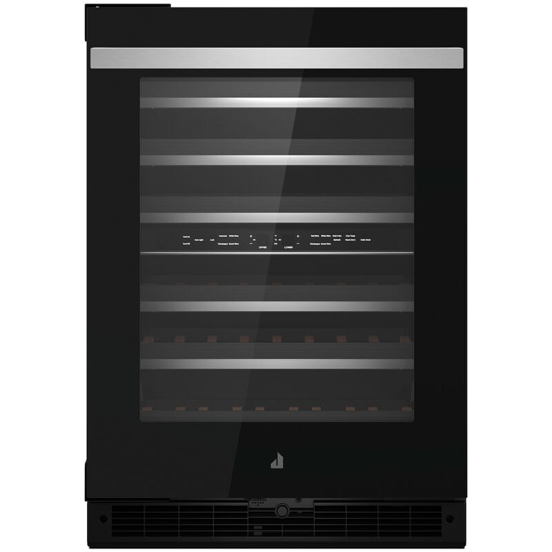 JennAir Noir 24 in. Undercounter Wine Cooler with Wood Racks, Dual Temperature Zones & 45 Bottle Capacity - Black, , hires