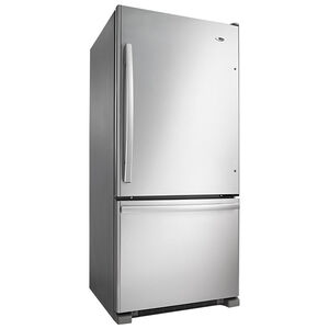 Amana 29 in. 18.7 cu. ft. Bottom Freezer Refrigerator - Monochromatic Stainless Steel, Monochromatic Stainless Steel, hires