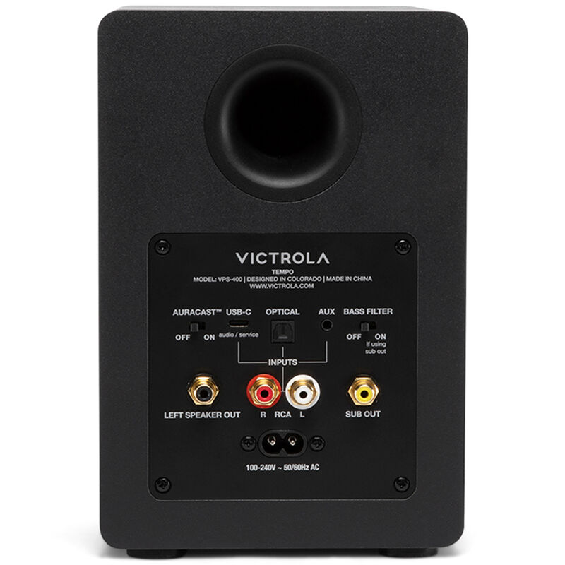 Victrola Tempo Bluetooth Bookshelf Speakers - Black, , hires