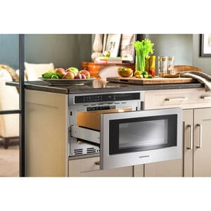 Monogram 24 in. 1.2 cu. ft. 1000W Drawer Microwave with Sensor Cooking - Stainless Steel, , hires