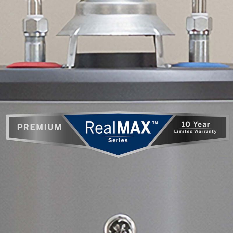 GE RealMax Premium LP Gas 50 Gallon Tall Water Heater with 10-Year Parts Warranty, , hires