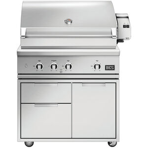 DCS Series 9 36 in. 4-Burner Built-In/Freestanding Liquid Propane Gas Grill with Rotisserie, Sear Burner & Smoke Box - Stainless Steel, , hires