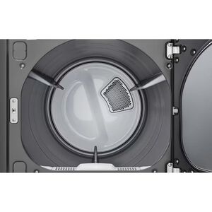 LG 27 in. 7.3 cu. ft. Electric Dryer with FlowSense Duct Clogging Indicator, LoDecibel Quiet Operation & Sensor Dry - Monochrome Gray, Monochrome Gray, hires