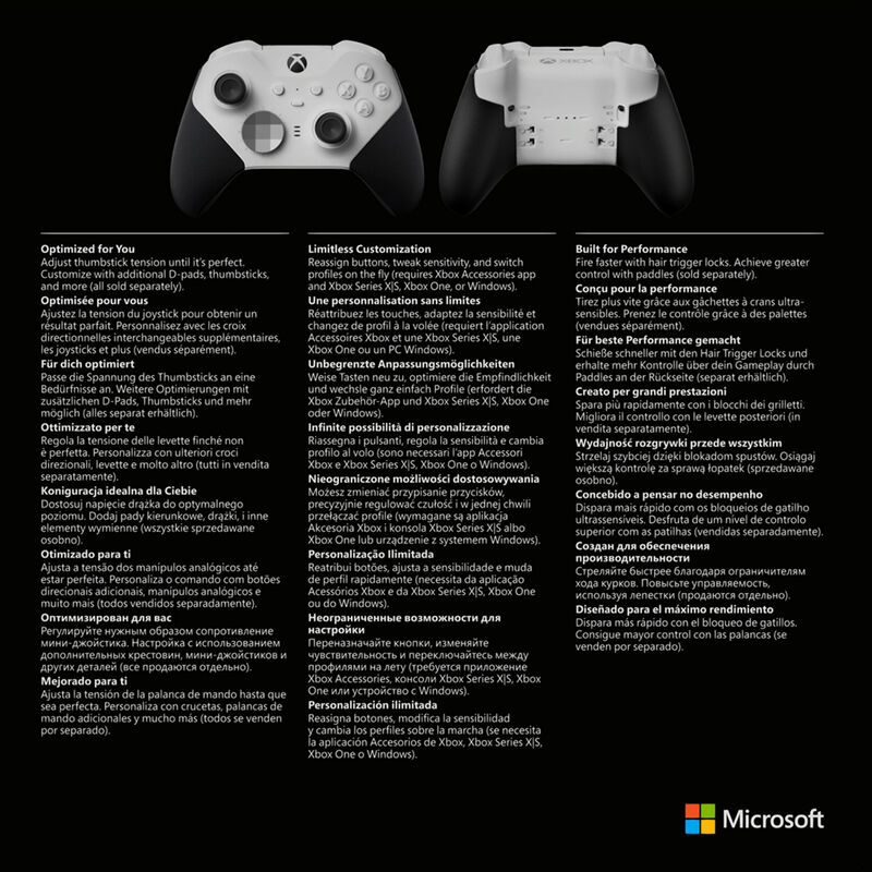 Xbox Elite Series 2 Core Wireless Controller for Xbox One, Xbox Series X, and Xbox Series S - White, , hires