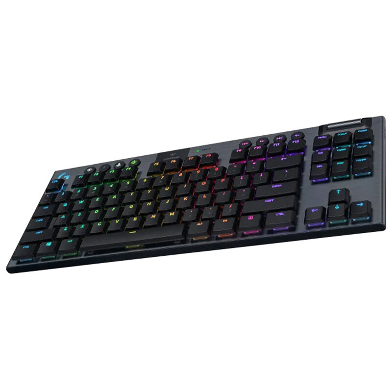 Logitech G915 TKL Tenkeyless Lightspeed Wireless RGB Mechanical Gaming Keyboard - Carbon, , hires
