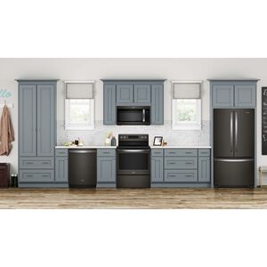 Whirlpool 30" 1.9 Cu. Ft. Over-the-Range Microwave with 10 Power Levels, 300 CFM & Sensor Cooking Controls - Fingerprint Resistant Black Stainless, Black Stainless, hires