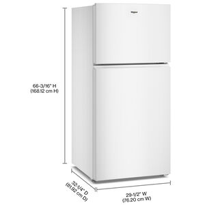 Whirlpool 30 in. 19.3 cu. ft. Top Freezer Refrigerator - White, White, hires