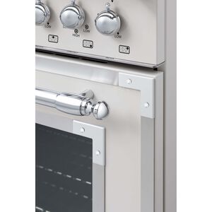 Bertazzoni Heritage Series 48 in. 4.7 cu. ft. Convection Double Oven Freestanding LP Gas Range with 6 Brass Burners & Griddle - Ivory, , hires