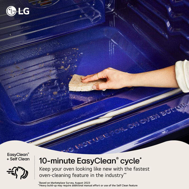 LG 30 in. 6.3 cu. ft. Smart Air-Fry True European Convection Slide-In Gas Range with 5 Sealed Burners & Griddle - PrintProof Stainless Steel, , hires