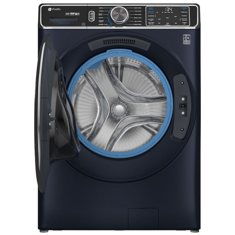 GE Profile 28 in. 5.3 cu. ft. Smart Stackable Front Load Energy Star Washer with UltraFresh Vent System+, Sanitize & Steam Cycle - Sapphire Blue, , hires