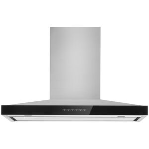 JennAir 36 in. Convertible Chimney Style Range Hood with 600 CFM, 3 Fan Speeds & 2 LED Lights - Stainless Steel, , hires