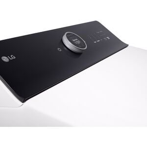 LG 27 in. 7.3 cu. ft. Smart Gas Dryer with EasyLoad Door, AI Sensor Dry, TurboSteam Technology, Sanitize & Steam Cycle - Alpine White, Alpine White, hires