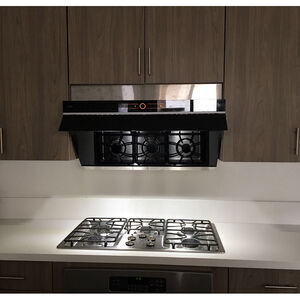 Fotile Slant Vent Series 36 in. Ducted Standard Style Range Hood with 850 CFM, 3 Fan Speeds & 2 LED Lights - Onyx Black, , hires