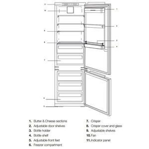 Blomberg 22 in. Built-In 8.4 cu. ft. Bottom Freezer Refrigerator - Custom Panel Ready, , hires