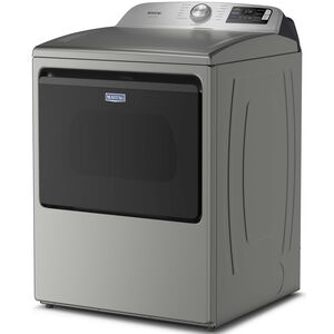 Maytag 27 in. 7.4 cu. ft. Smart Electric Dryer with Pet Pro Option, Sensor Dry, Sanitize & Steam Cycle - Classic Silver, , hires