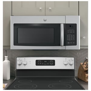 GE 30 in. 1.6 cu. ft. 950W Over-the-Range Microwave with 300 CFM - Stainless Steel, Stainless Steel, hires
