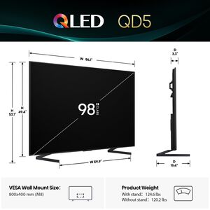 Hisense - 98" Class QD5 Series QLED 4K UHD Smart Google TV, , hires