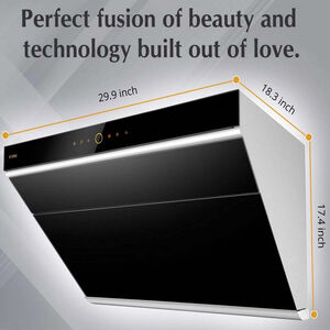 Fotile Prestige 36 in. Ducted Standard Style Range Hood with 1000 CFM, 4 Fan Speeds & 2 LED Lights - Onyx Black, , hires