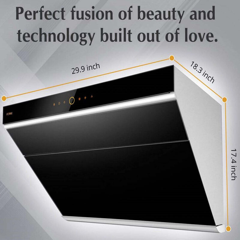 Fotile Prestige 36 in. Ducted Standard Style Range Hood with 1000 CFM, 4 Fan Speeds & 2 LED Lights - Onyx Black, , hires