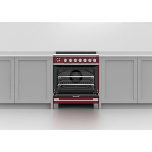 Fisher & Paykel Series 9 Classic 30 in. 3.5 cu. ft. True European Convection Electric Range with 4 Induction Burners - Red, , hires
