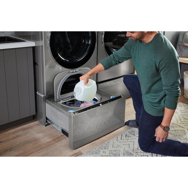 LG 27 in. 7.4 cu. ft. Smart Stackable Gas Dryer with AI Sensor Dry, TurboSteam, Sanitize & Steam Cycle - Graphite Steel, , hires