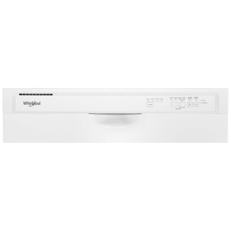 Whirlpool 24 in. Front Control Dishwasher with 57 dBa Sound Level & Pocket - White, White, hires
