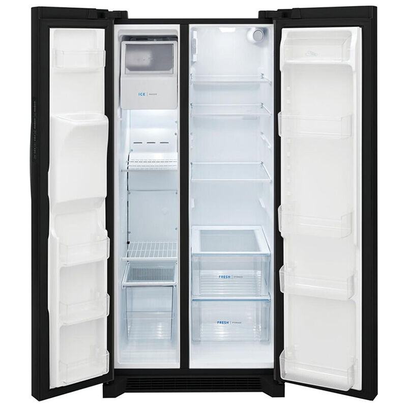 Frigidaire 33 in. 22.3 cu. ft. Side by Side Refrigerator with Ice & Water Dispenser - Black, Black, hires