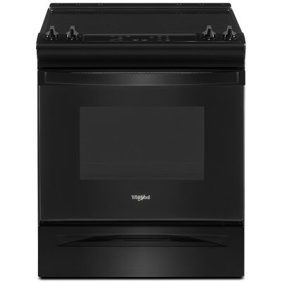 Whirlpool 30 in. 4.8 cu. ft. Oven Slide-In Electric Range with 4 Smoothtop Burners - Black | WEE515S0LB