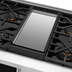 SKS 48 in. 7.9 cu. ft. Smart Standard Convection Double Oven Gas Range with 6 Sealed Burners & Griddle - Stainless Steel, , hires