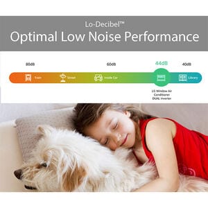 LG 14,000 BTU 115V Smart Energy Star Window/Wall Air Conditioner with Dual Inverter, 3 Fan Speeds, Sleep Mode & Remote Control - White, , hires