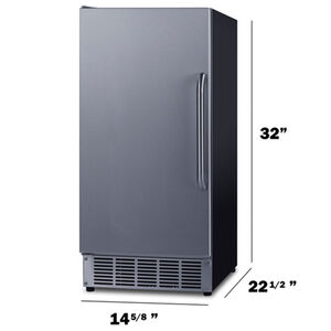 Summit 15 in. Built-In Undercounter Commercial-Use Ice Maker with 25 lb. Ice Storage, Auto-Defrost & Digital Control - Stainless Steel, , hires