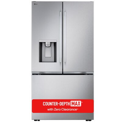 LG 36 in. 23.7 cu. ft. Smart Counter Depth French Door Refrigerator with Ice & Water Dispenser - PrintProof Stainless Steel | LF24Z6530S