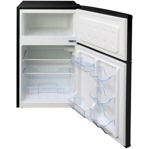 Avanti 18 in. 3 cu. ft. Mini Fridge with Top Freezer - Black, Black, hires
