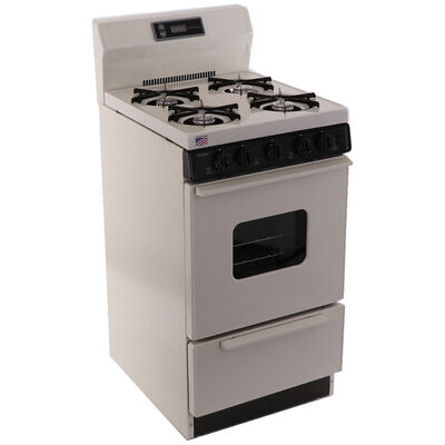 Premier 20 in. 2.4 cu. ft. Gas Range with Open Burners - Bisque | SAK220T