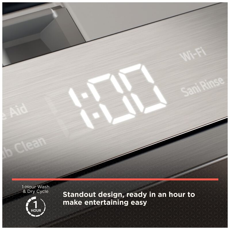 LG Studio 24 in. Top Control Flush-Mount Smart Dishwasher with 39 dBA Sound Level, 3rd Rack & Dynamic Heat Dry with AutoVent Dry - PrintProof Stainless Steel, , hires