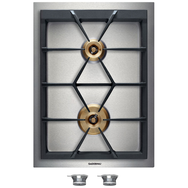 Gaggenau Vario 400 Series 15 in. 2-Burner Natural Gas Cooktop with Simmer Burner - Stainless Steel, , hires