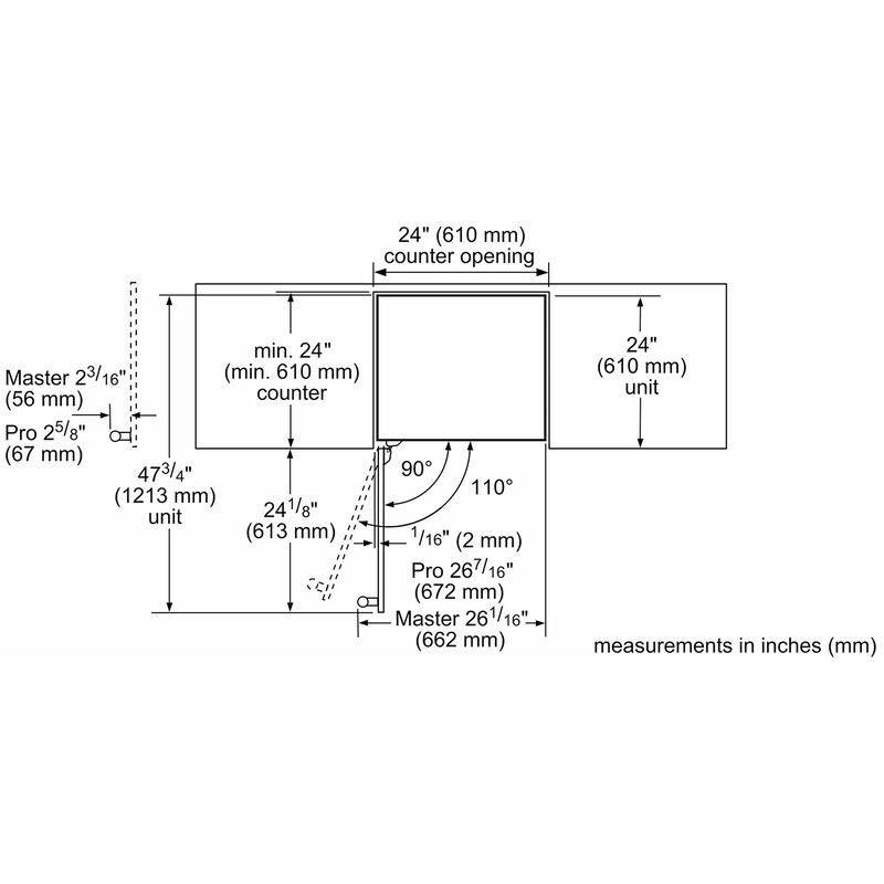 Thermador 24 in. 5.2 cu. ft. Built-In Undercounter Refrigerator - Custom Panel Ready, , hires