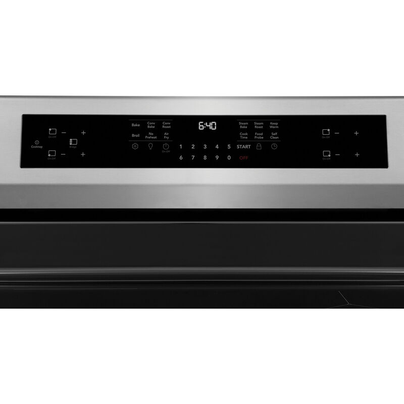 Frigidaire Gallery 30 in. 5.3 cu. ft. Air-Fry True European Convection Steam Electric Range with 4 Induction Burners - Stainless Steel, , hires