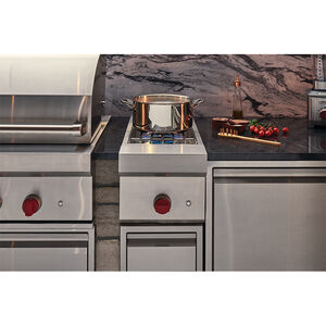 Wolf 42 in. 4-Burner Built-In Liquid Propane Gas Grill with Rotisserie, Sear Burner & Smoker Box - Stainless Steel, , hires